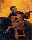 Player Canvas Paintings - The Guitar Player
